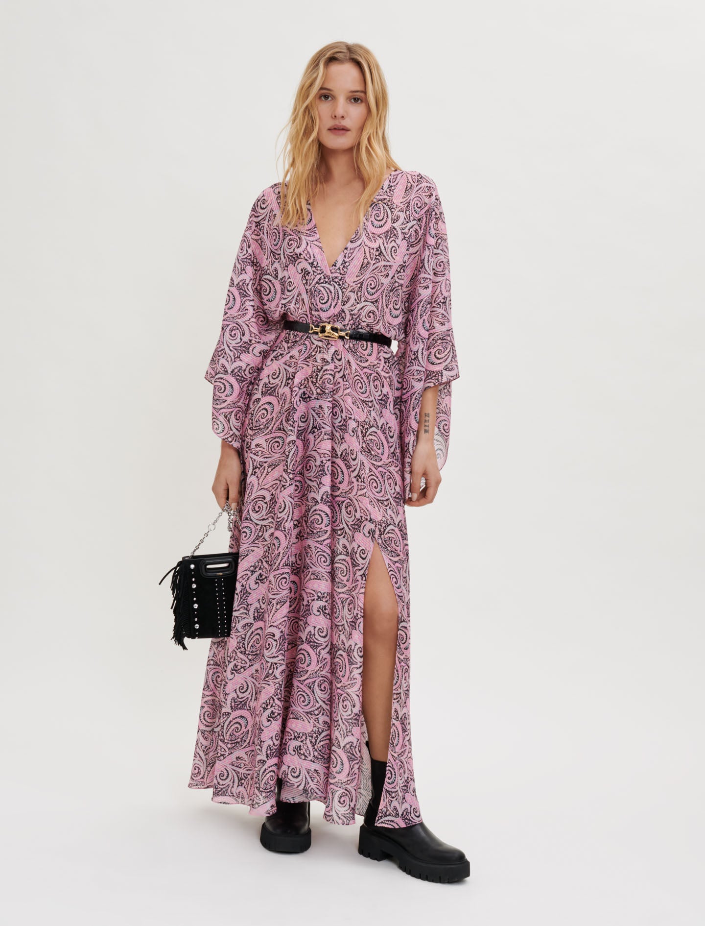 Vestido fluido con estampado Paisley