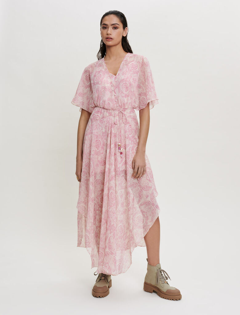 Vestido fluido con estampado cachemir