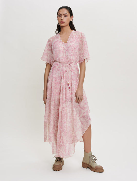Vestido fluido con estampado cachemir
