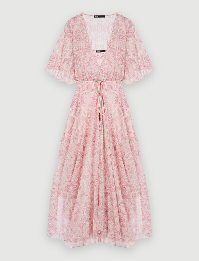 Vestido fluido con estampado cachemir
