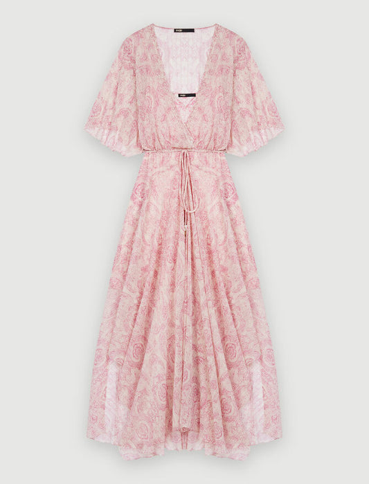 Vestido fluido con estampado cachemir