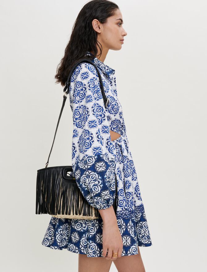 Vestido de popelina de algodón estampado