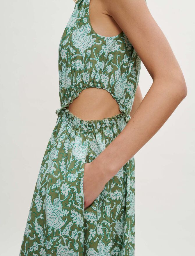 Vestido de algodón estampado