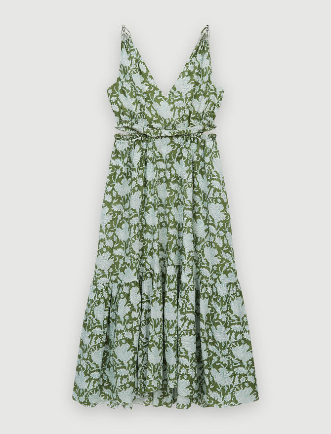 Vestido de algodón estampado