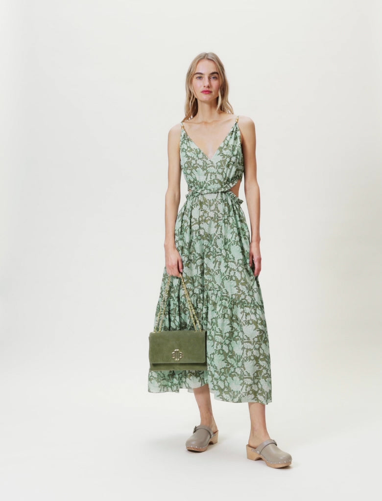 Vestido de algodón estampado