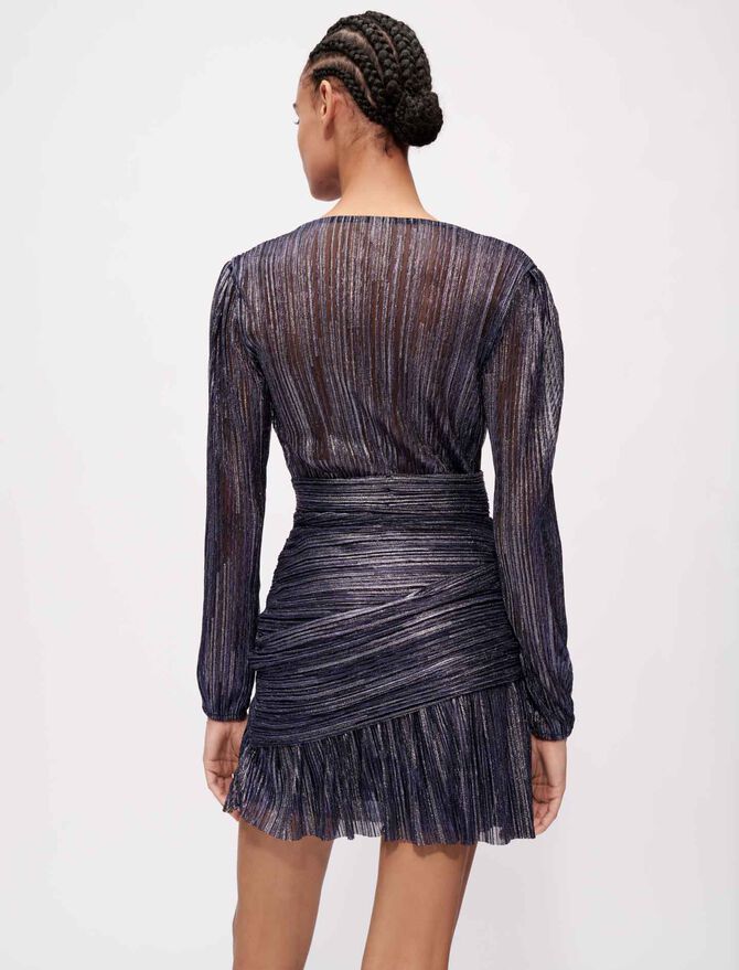 Vestido de lamé totalmente drapeado