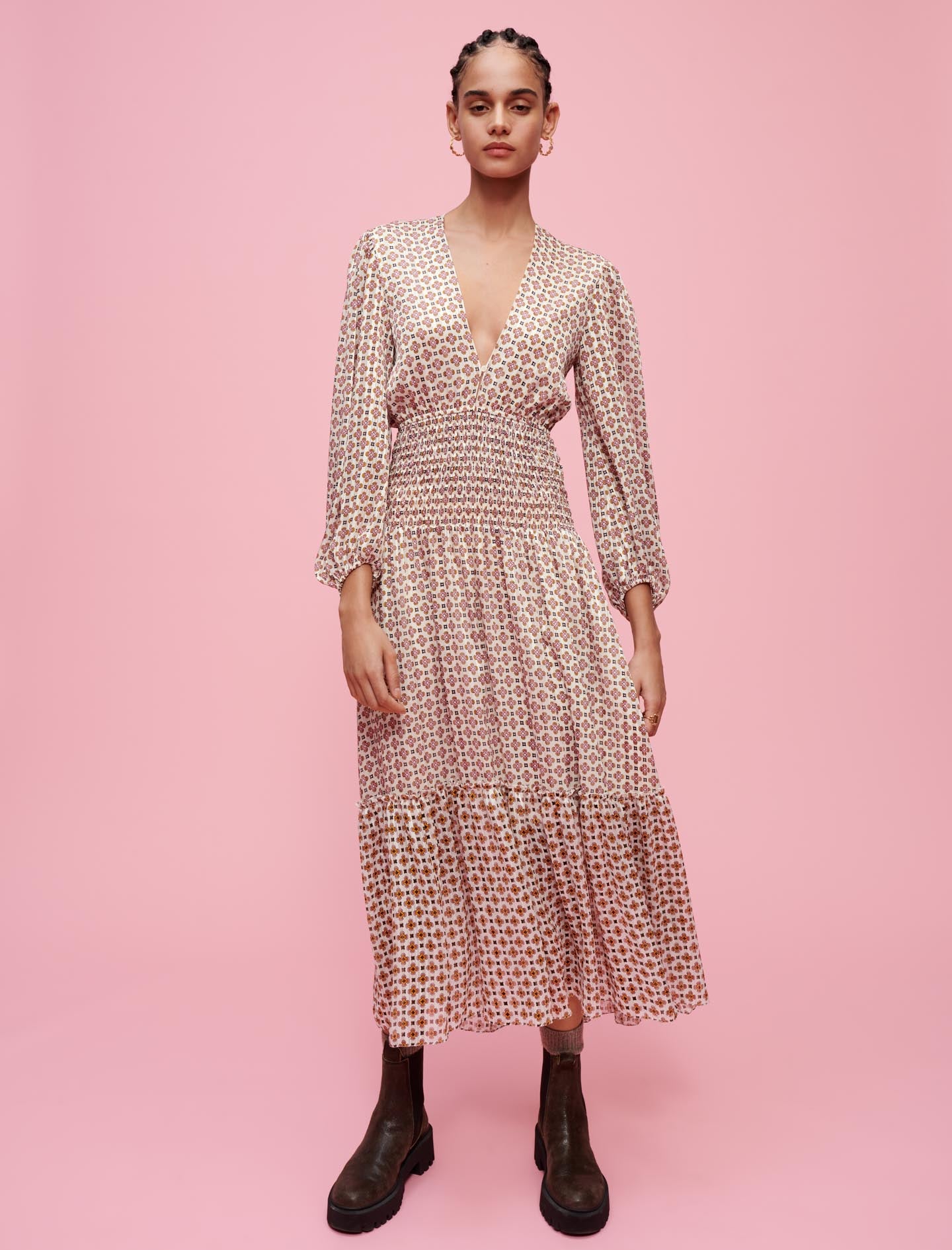Vestido de muselina estampado
