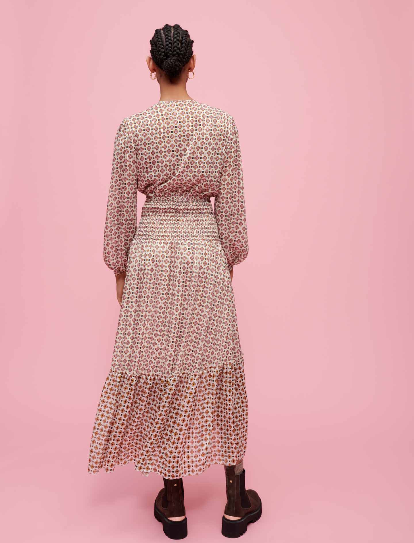 Vestido de muselina estampado