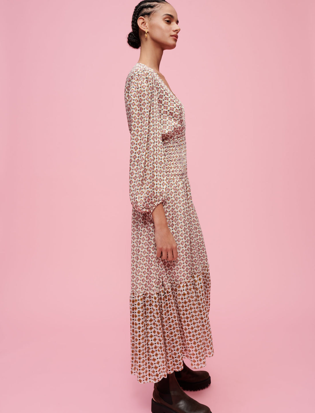 Vestido de muselina estampado