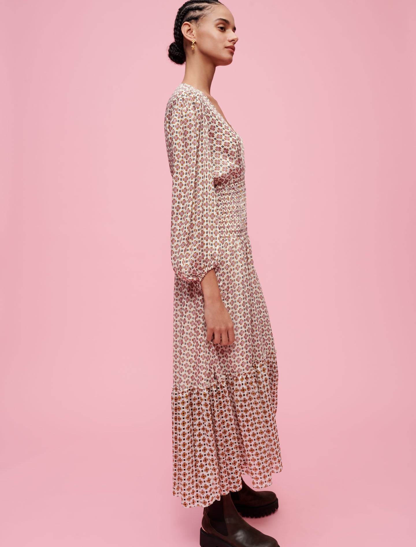 Vestido de muselina estampado