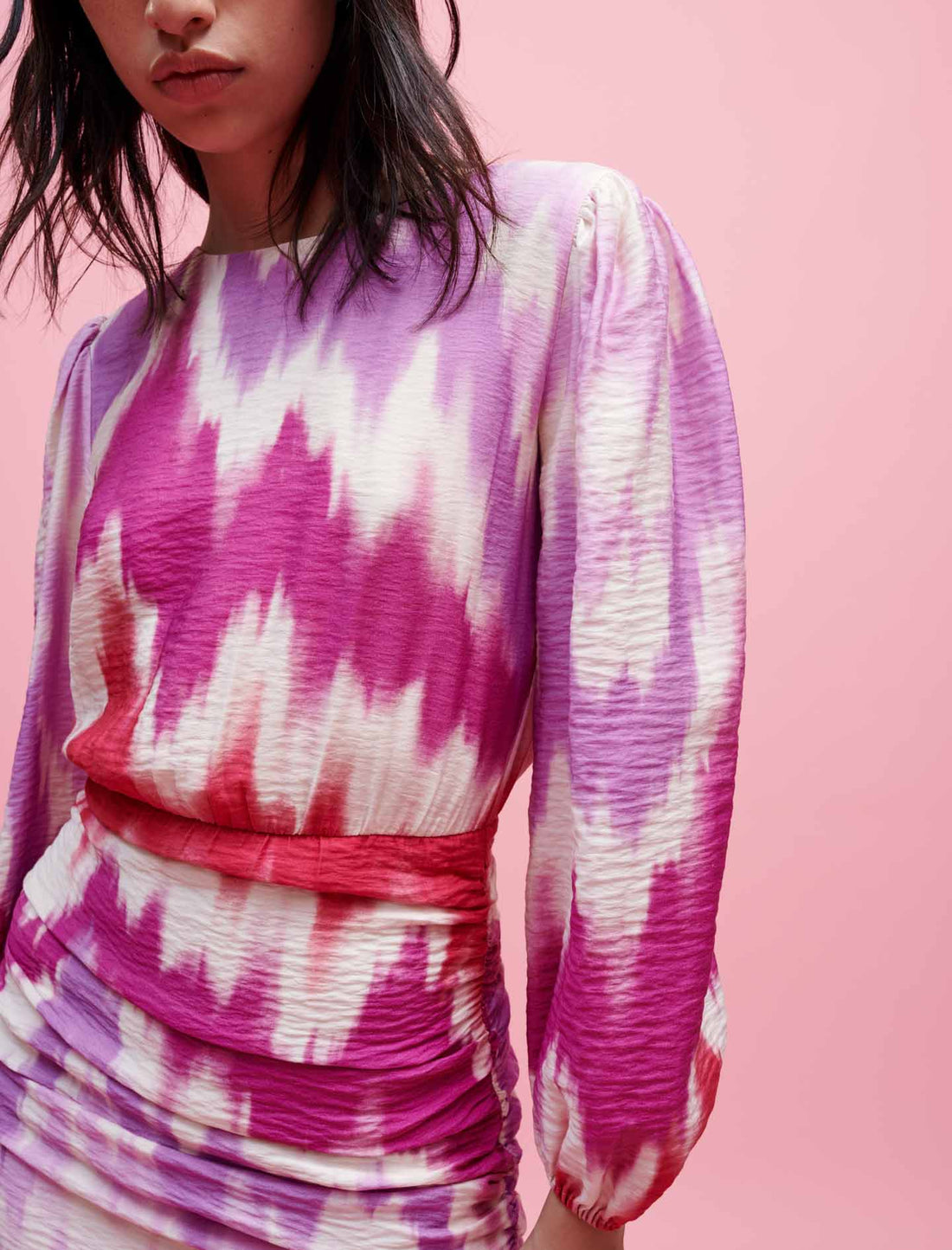 Vestido viscosa estampado tie and dye