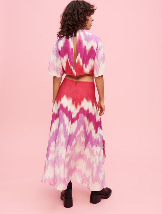 Vestido pañuelo asimétrico tie and dye