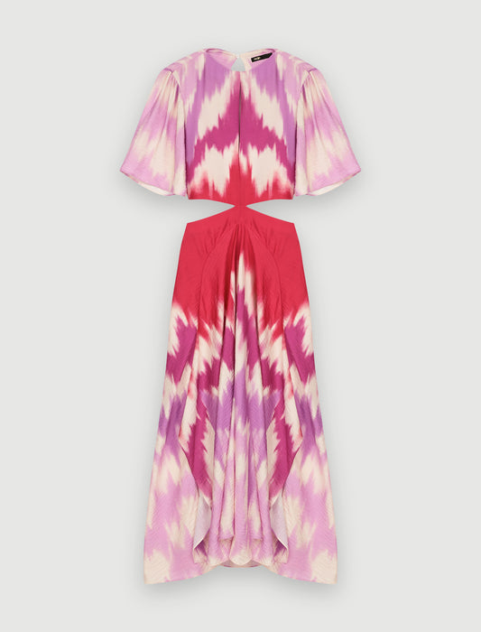 Vestido pañuelo asimétrico tie and dye