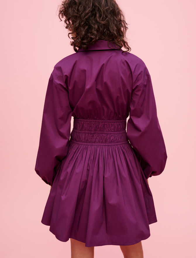 Vestido algodón frunces en la cintura