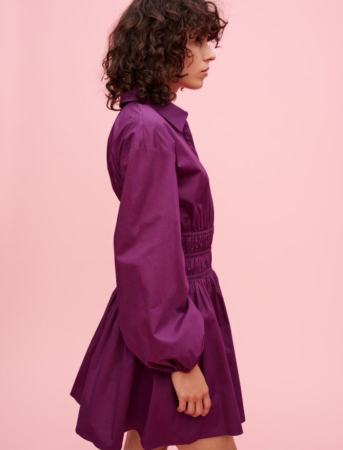Vestido algodón frunces en la cintura
