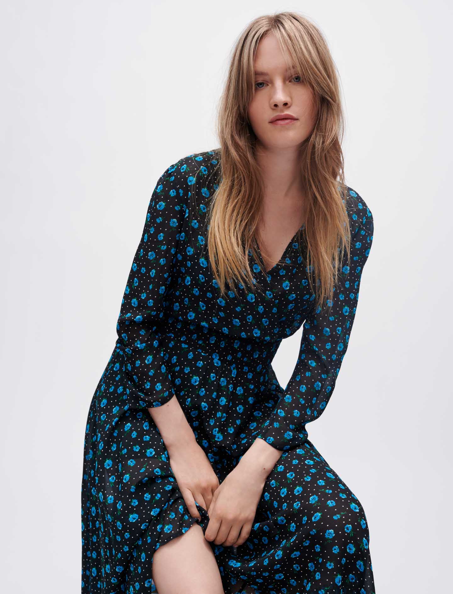 Vestido largo estampado