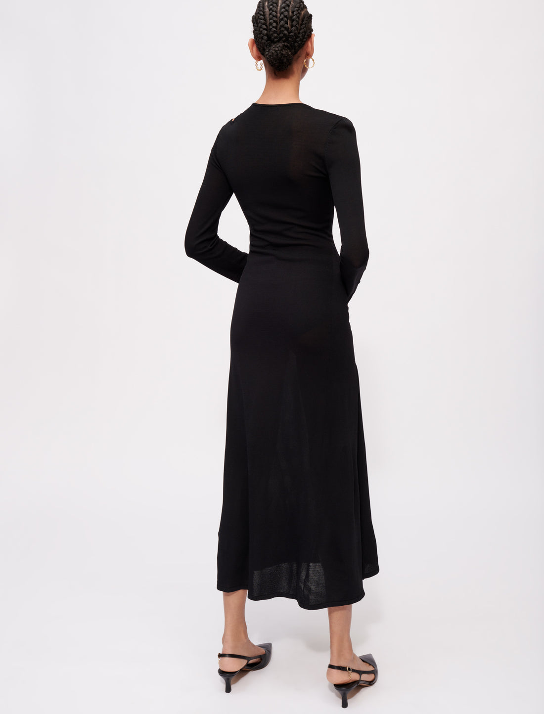 Vestido de punto elástico con aberturas