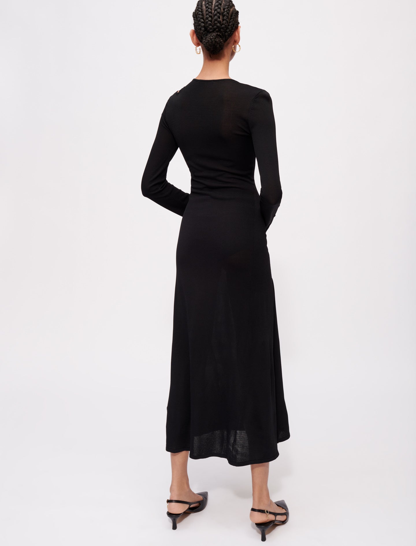 Vestido de punto elástico con aberturas