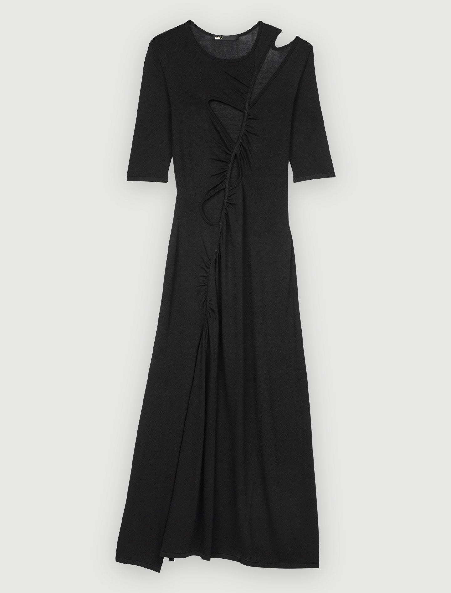 Vestido de punto elástico con aberturas