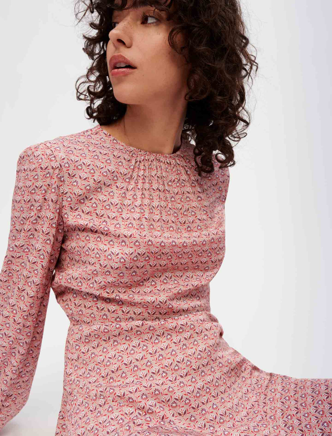 Vestido de viscosa estampado