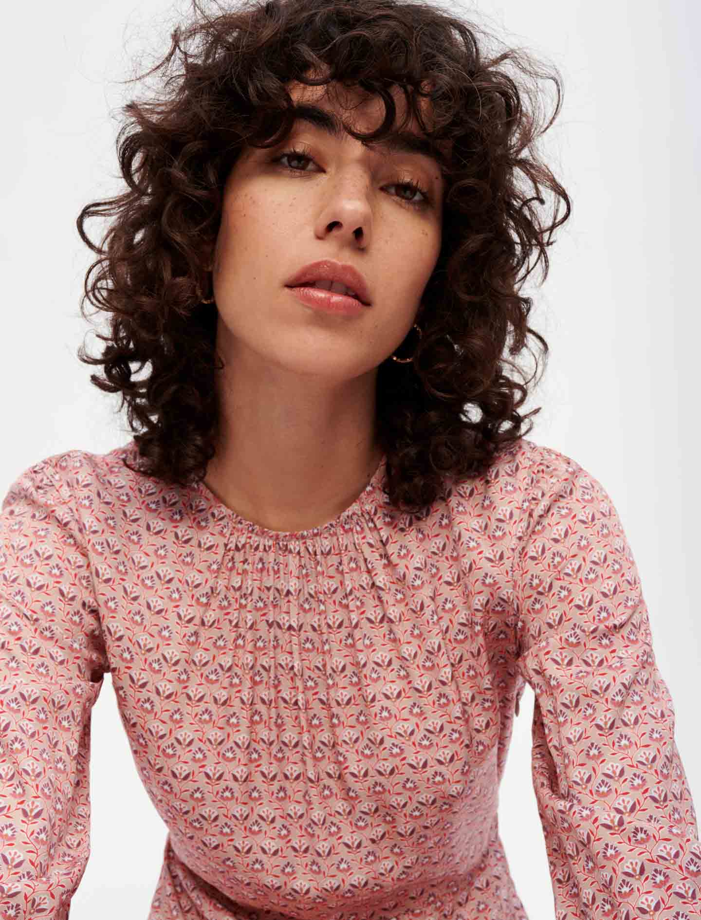 Vestido de viscosa estampado