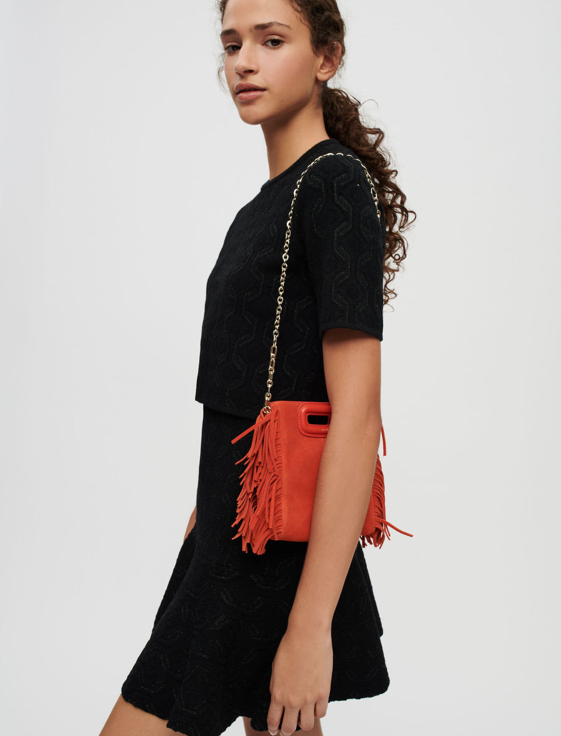 Vestido trampantojo de punto jacquard
