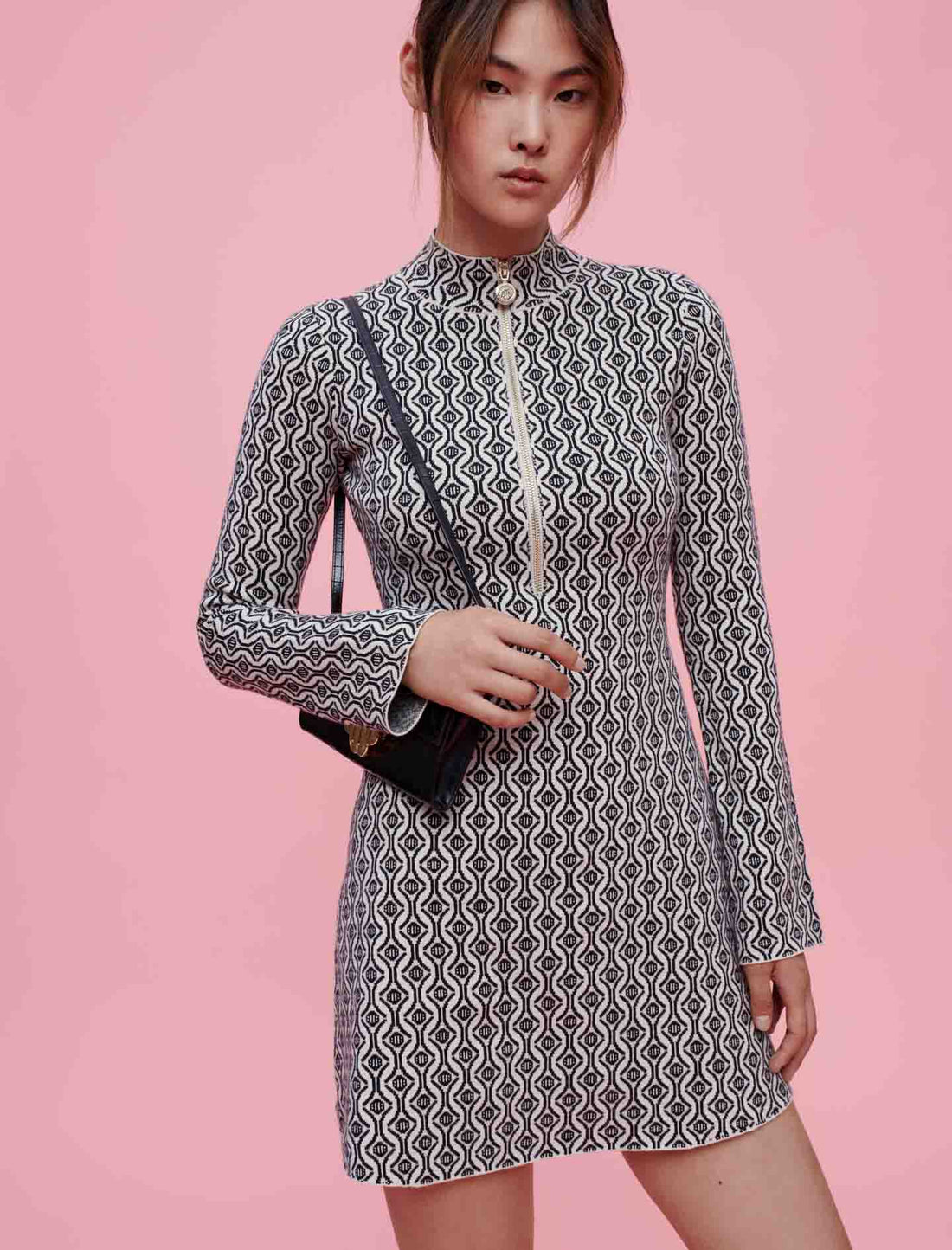 Vestido de punto jacquard Clover de Maje