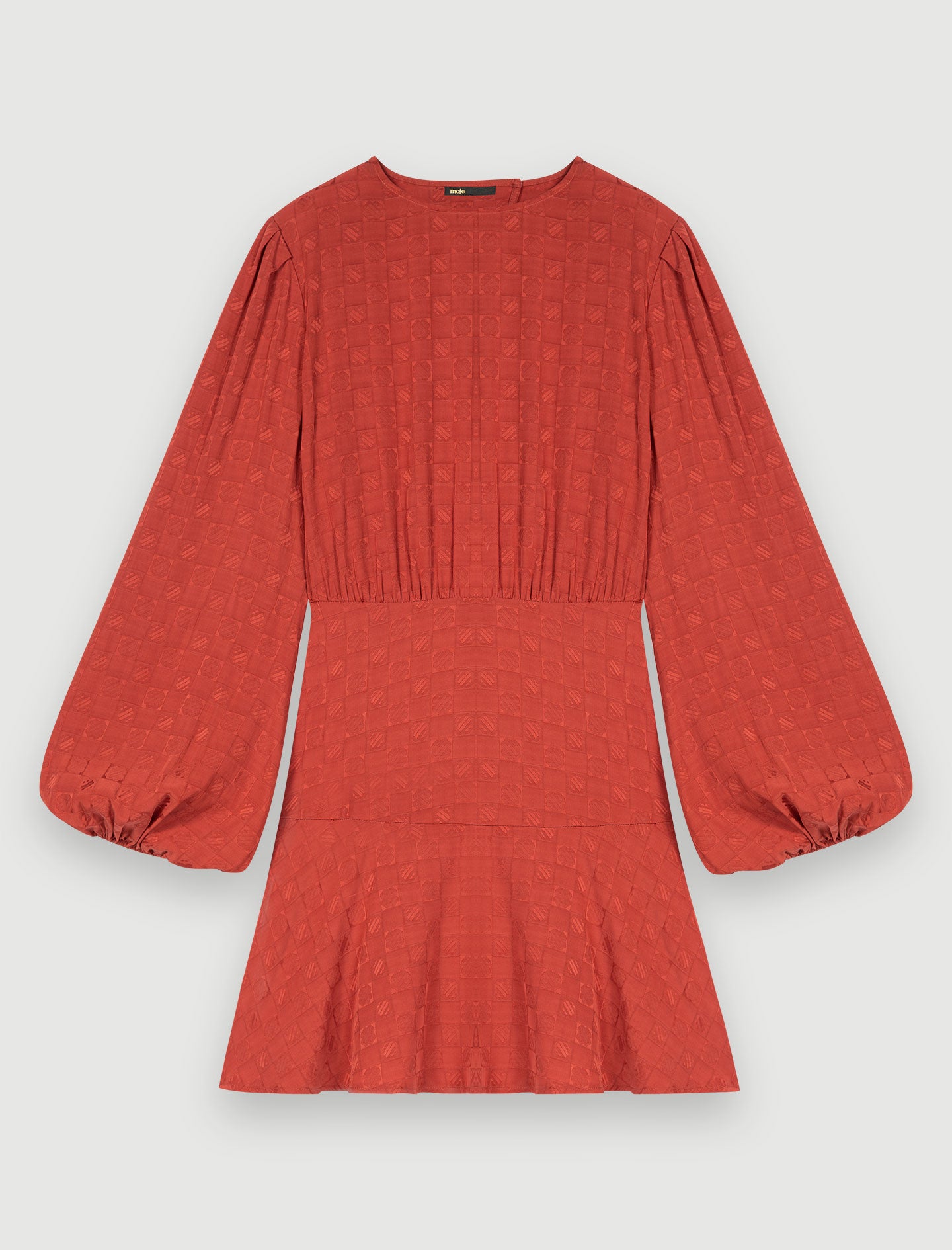 Vestido viscosa jacquard Clover Maje