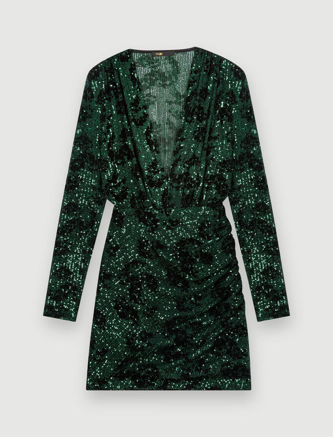 Vestido bordado con lentejuelas