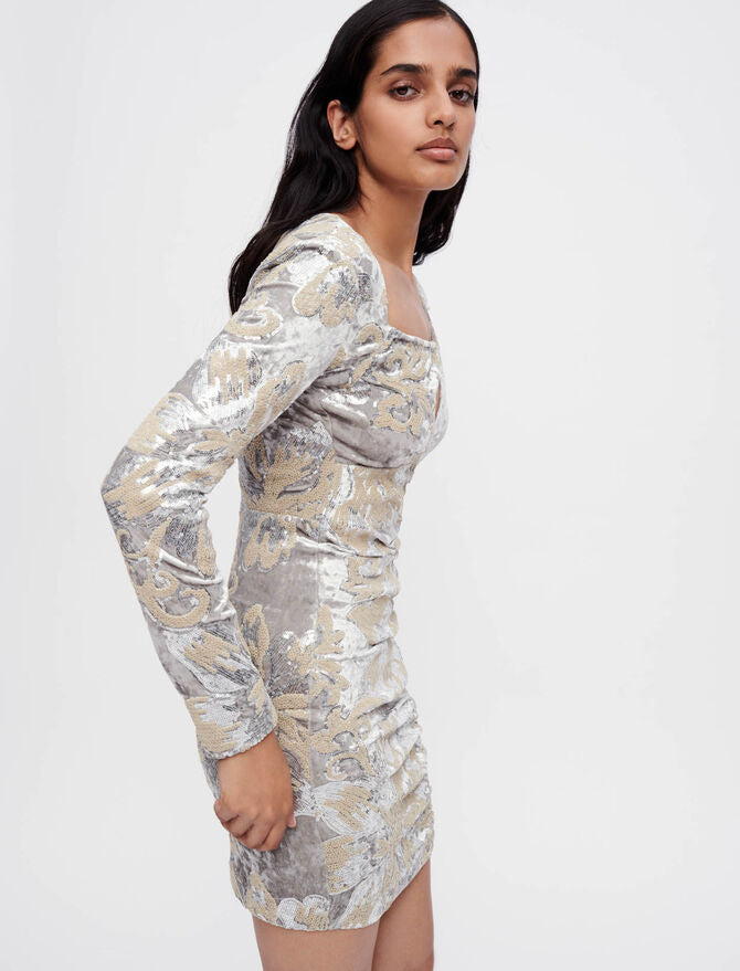 Vestido de terciopelo con lentejuelas