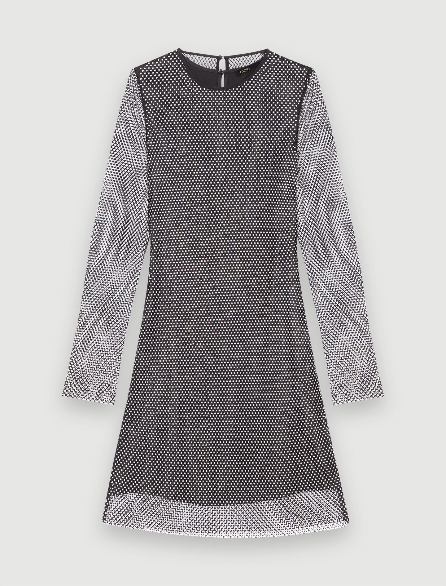 Vestido corto con strass