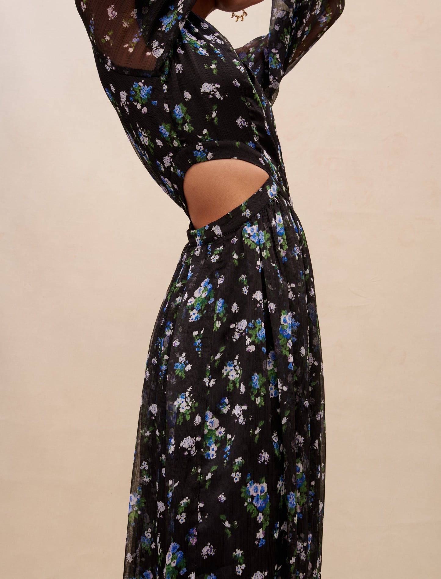 Vestido largo calado