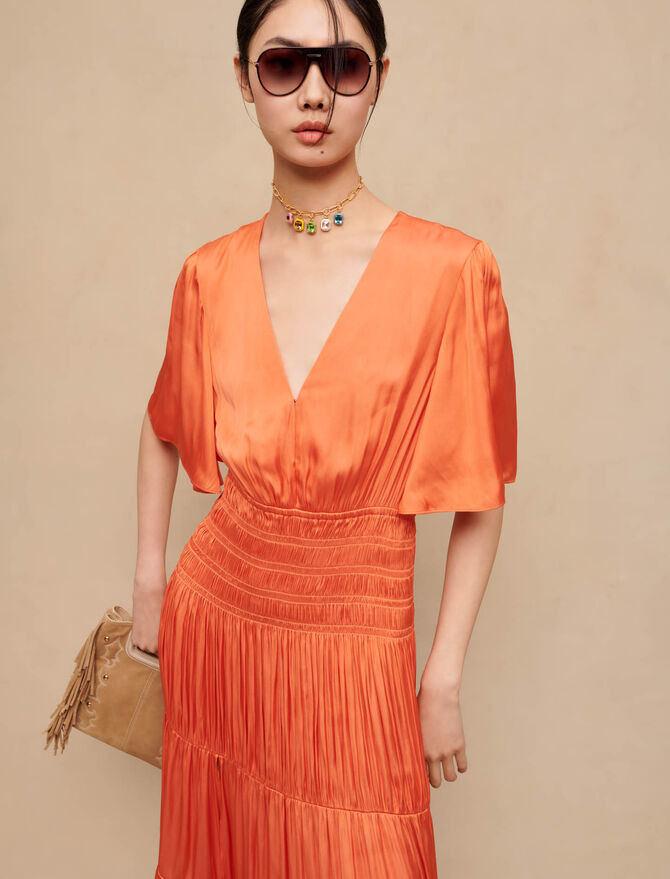 Vestido largo satinado