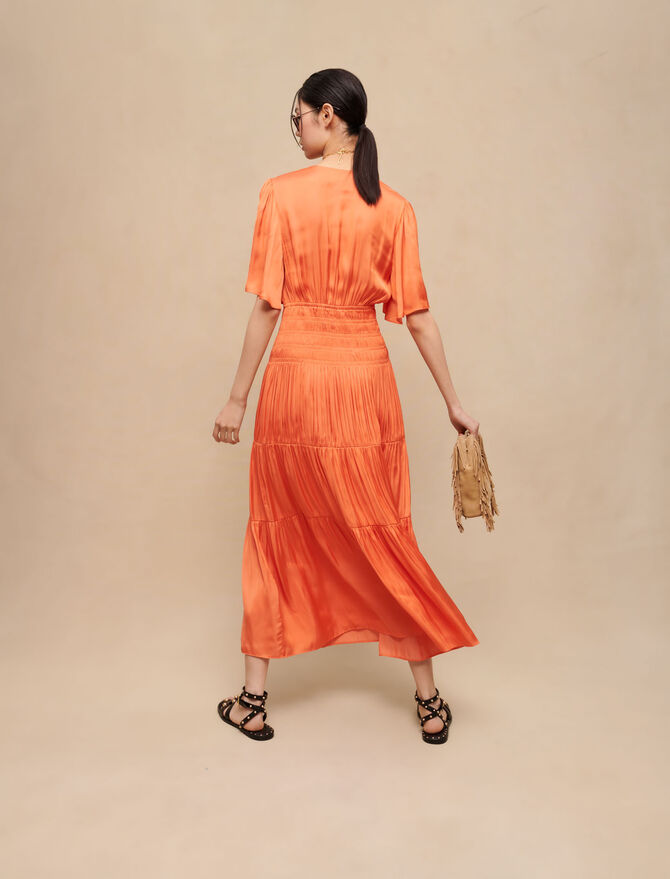 Vestido largo satinado