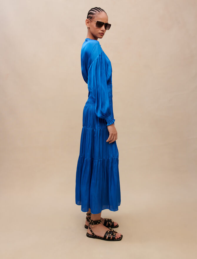 Vestido largo satinado