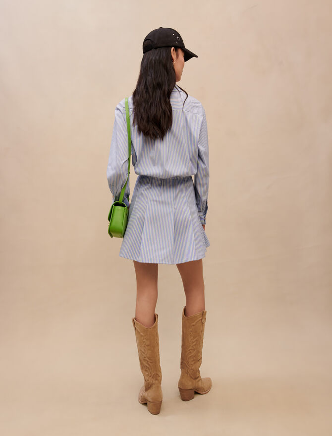 Vestido camisero de rayas