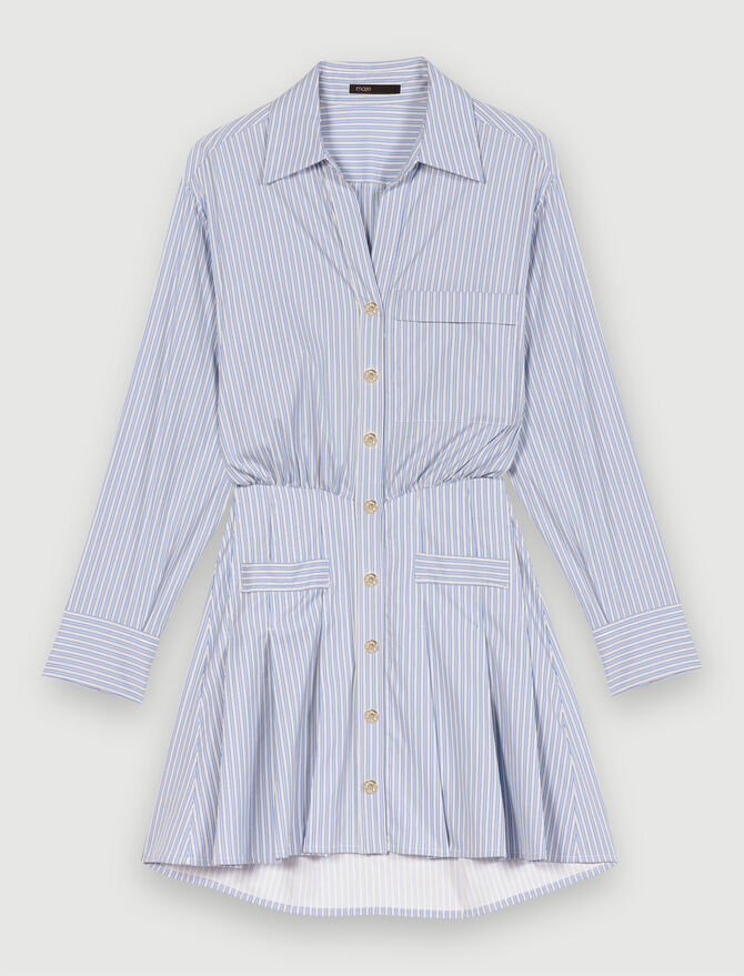 Vestido camisero de rayas