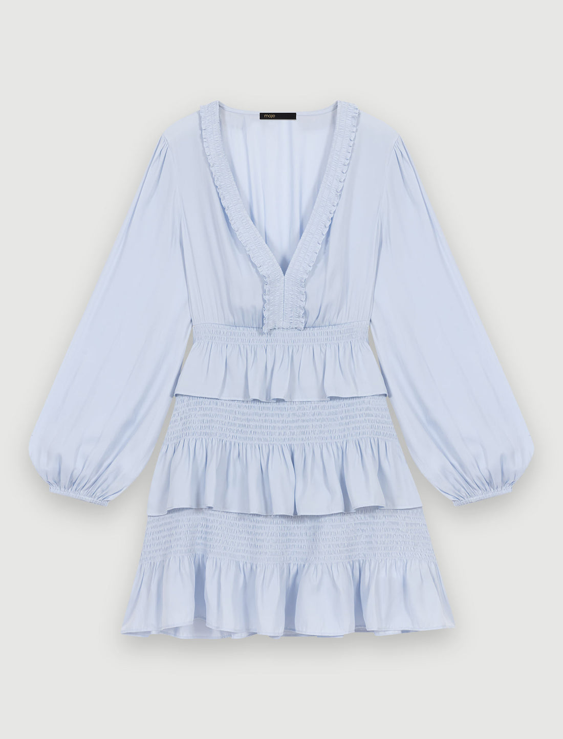 Vestido azul de volantes