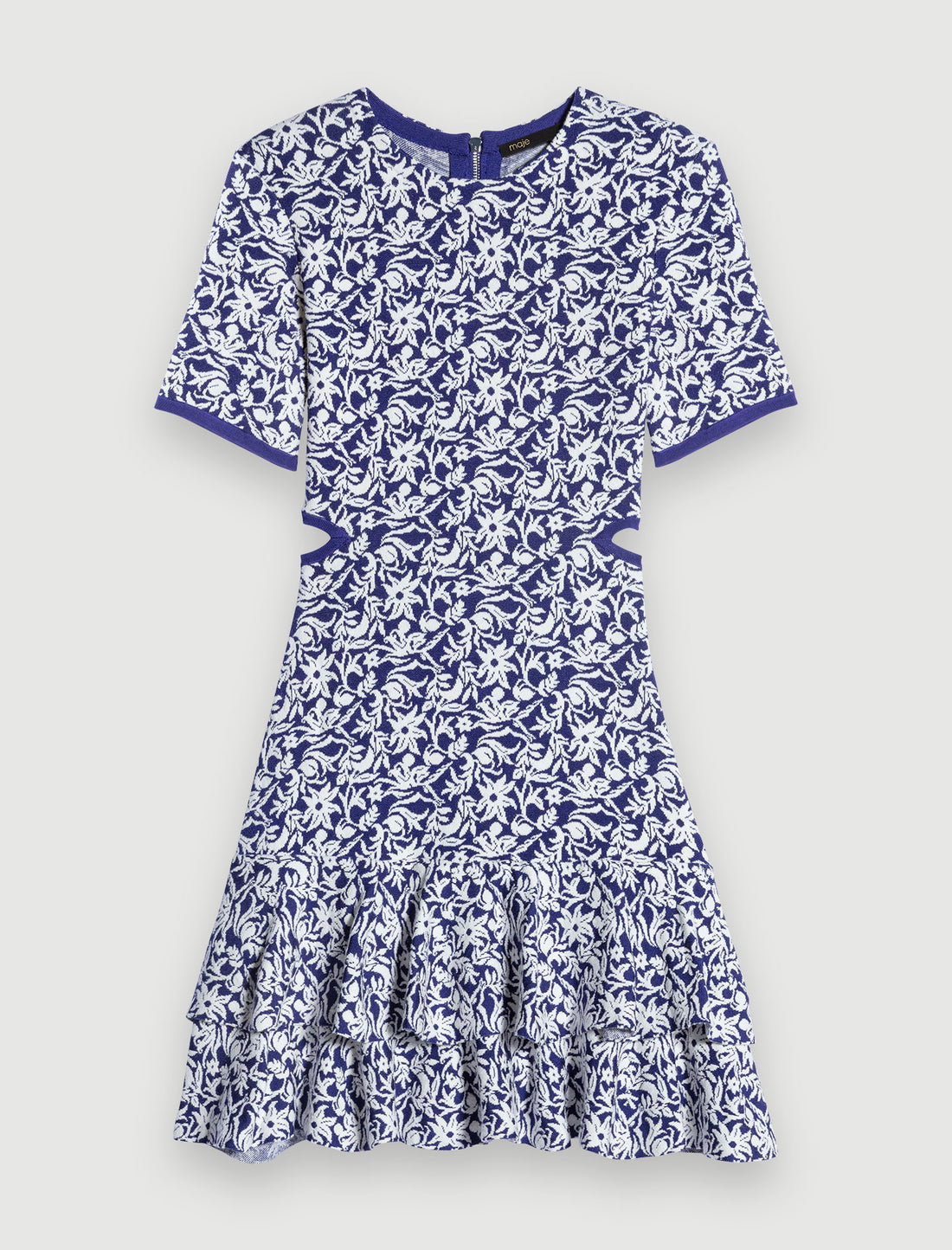 Vestido corto calado de flores