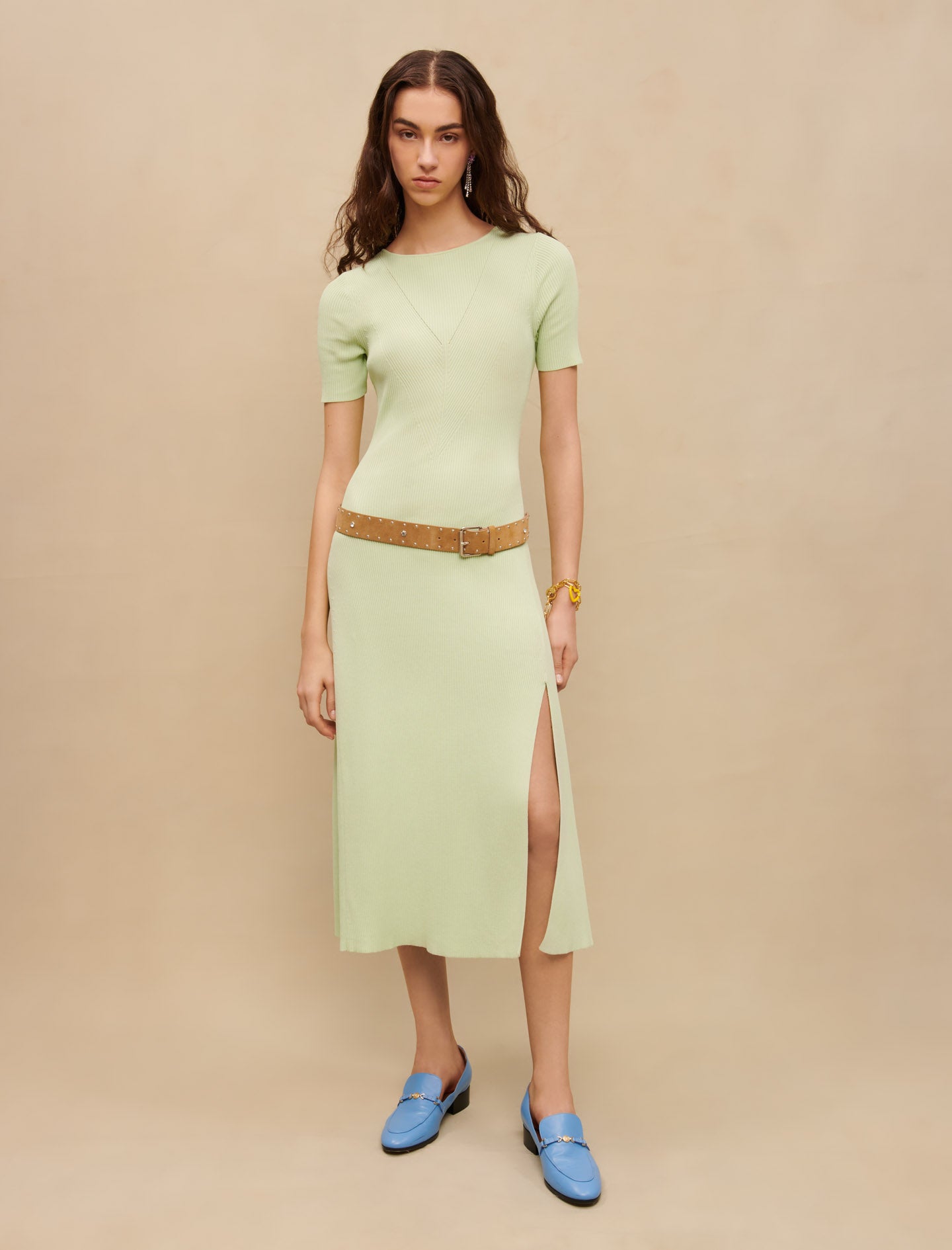 Vestido Verde Ruche
