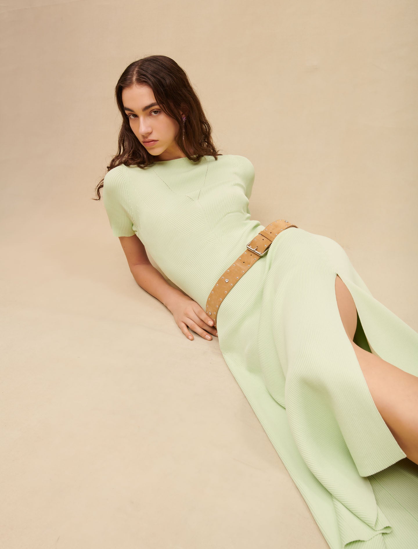Vestido Verde Ruche