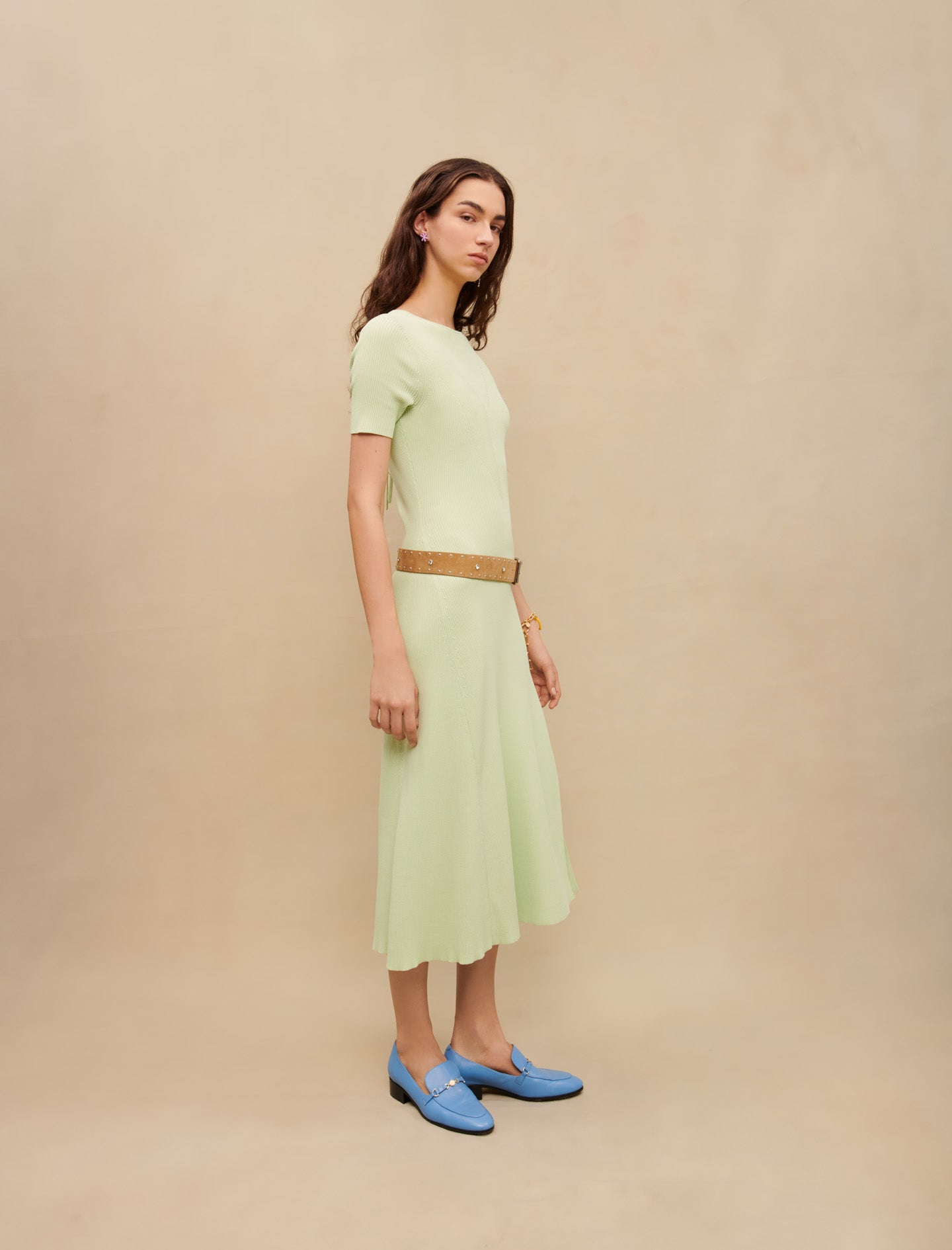 Vestido Verde Ruche