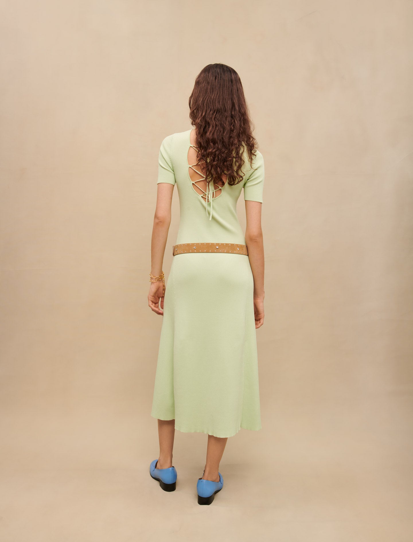 Vestido Verde Ruche