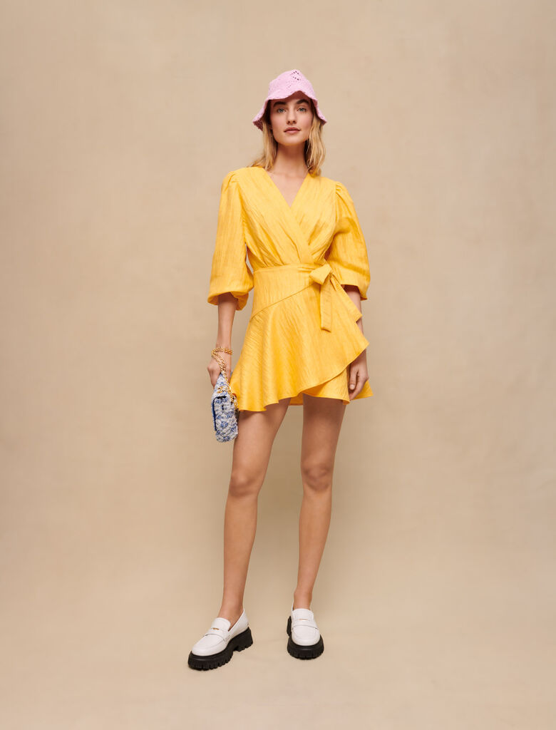 Vestido cruzado para anudar
