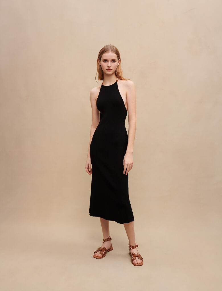 Vestido largo con cadena