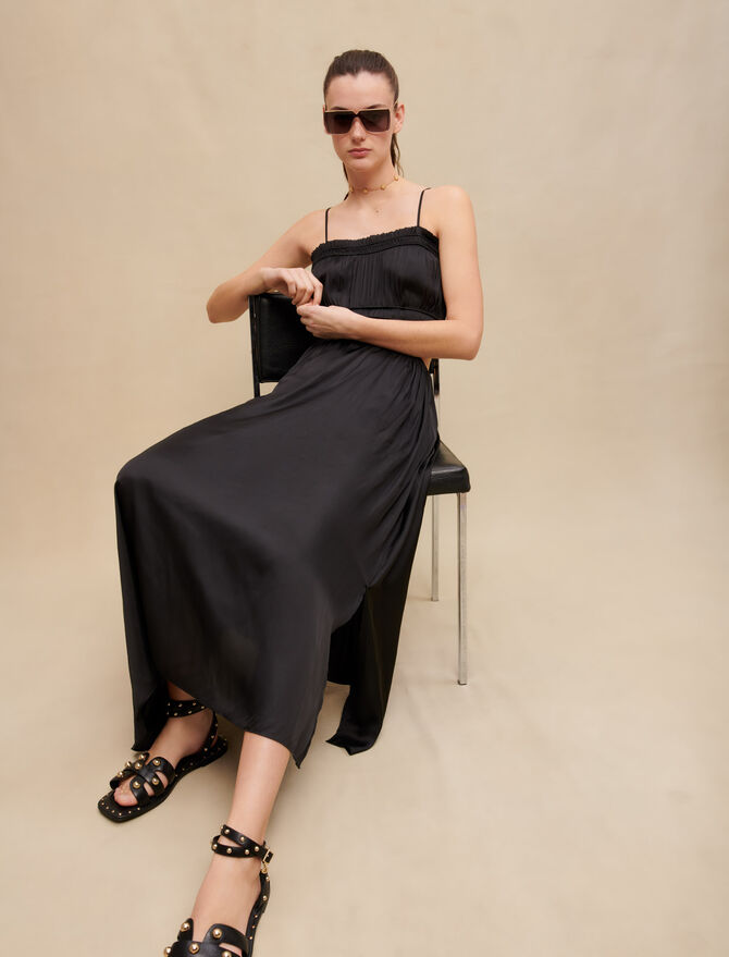 Vestido largo satinado
