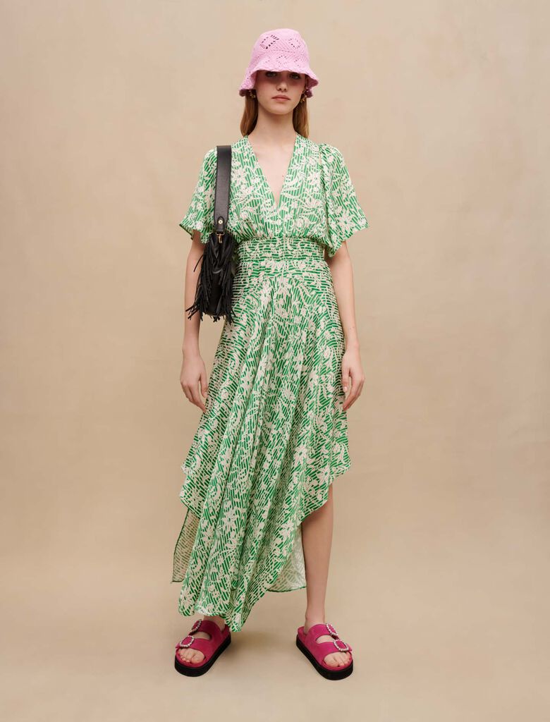 Vestido largo asimétrico