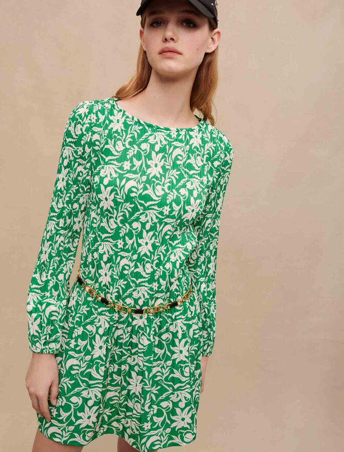 Vestido corto de manga larga