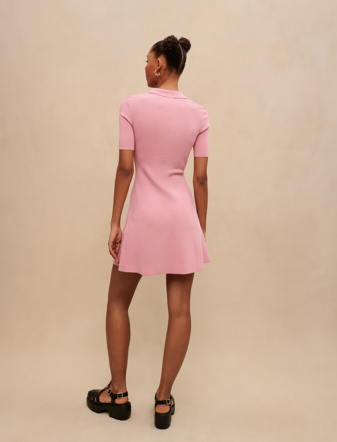 Vestido de punto de canalé brillante