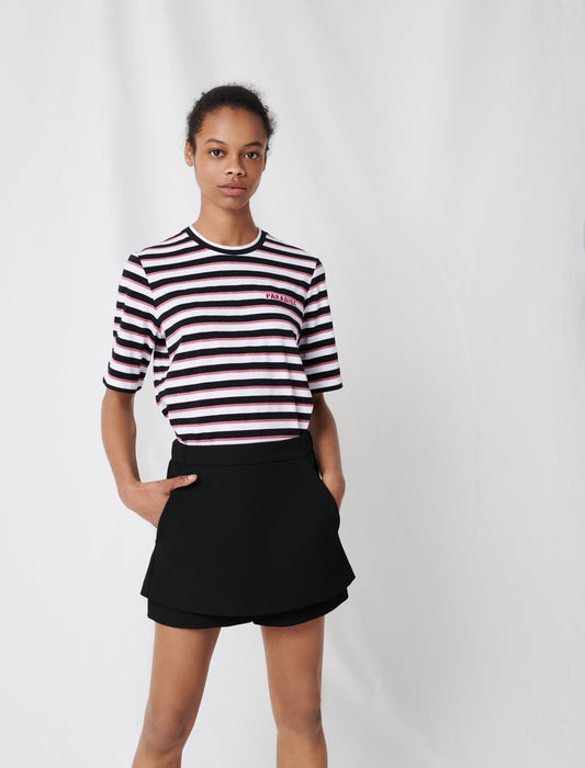 Short-Falda en crêpe